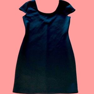 Simple black short sleeve dress from Wetseal !